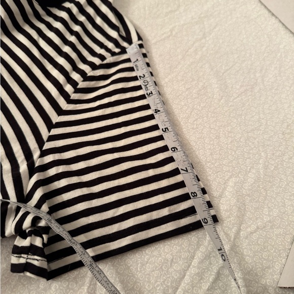 Terra & sky Black and White Striped Short Sleeve Tee NWT Size 2X PTP 25” - Picture 3 of 7